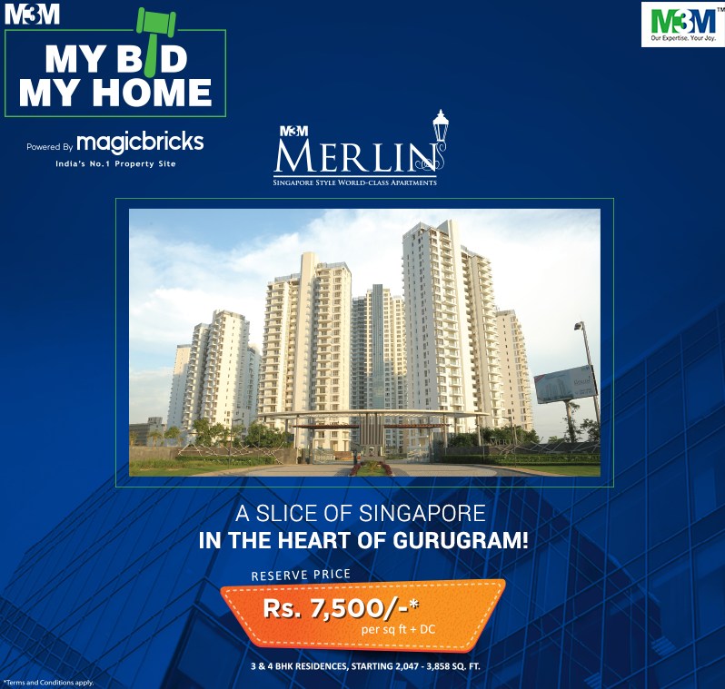 Now get a chance to buy a home at your own desired price in M3M Merlin, Gurgaon